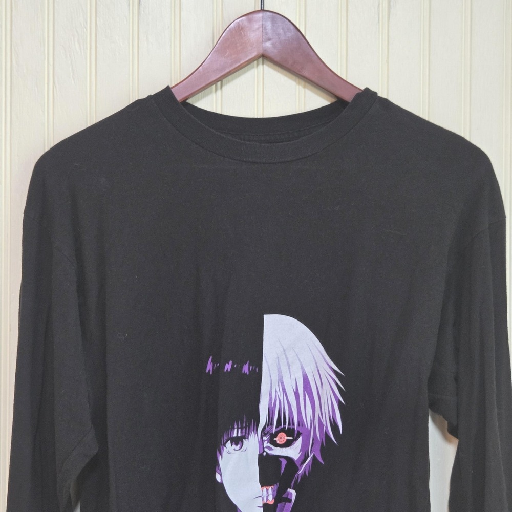 Funimation Tokyo Ghoul Shirt Mens Large Black Ken Kaneki Long Sleeve Graphic Tee